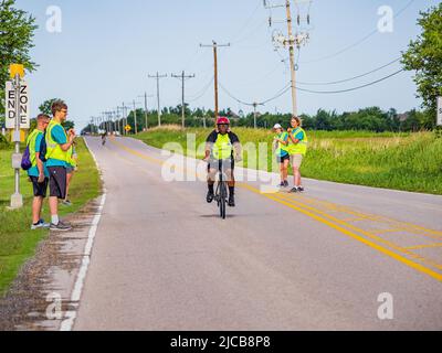 Oklahoma, JUN 10 2022 - Cycling competition of UCO Endeavor Games Stock Photo