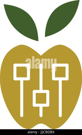 apple control setting logo Icon Illustration Brand Identity Stock Vector