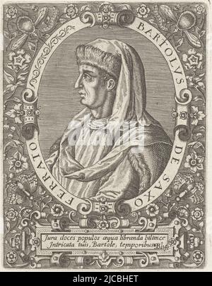 Portrait of Bartolus de Saxoferrato; Bartolus De Saxo Ferratio ...