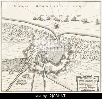 Map of Dunkirk, besieged by the French army under the Duke of Enghien ...
