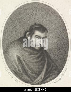 Portrait of the clergyman Federico Maria Giovanelli, print maker: Innocenzo Geremia, (mentioned on object), after: Gaetano Grezler, (mentioned on object), Italy, 1786 - 1836, paper, engraving, h 285 mm × w 215 mm Stock Photo