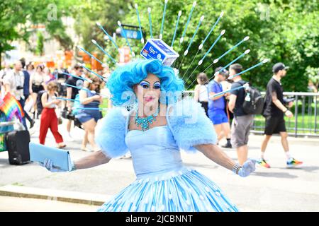 Vienna, Austria, 11th Jun, 2022. 26th Rainbow Parade over the Wiener Ringstrasse Stock Photo