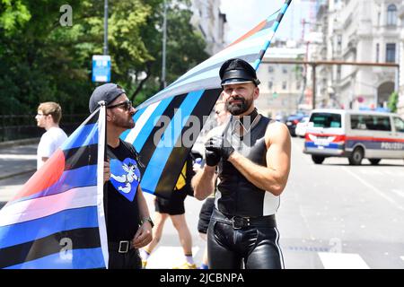 Vienna, Austria, 11th Jun, 2022. 26th Rainbow Parade over the Wiener Ringstrasse Stock Photo