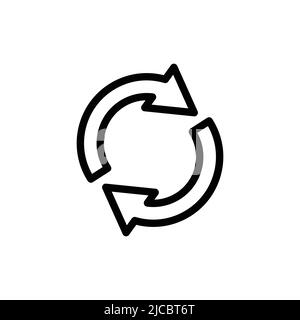Circle arrow icon vector. suitable for refresh icon, update, ui-ux, web, website, start up, pixel perfect. line icon style. Simple design illustration Stock Vector