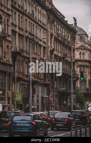 Rush hour in Budapest Hungary. Stock Photo
