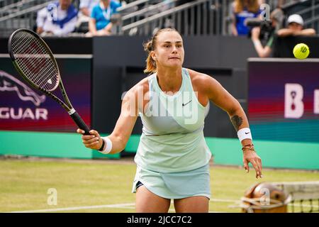 'S-HERTOGENBOSCH, NETHERLANDS - JUNE 12: Aryna Sabalenka of Belarus during the Womens Singles Final match between Aryna Sabalenka of Belarus and Ekaterina Alexandrova of Russia at the Autotron on June 12, 2022 in 's-Hertogenbosch, Netherlands (Photo by Joris Verwijst/BSR Agency) Credit: BSR Agency/Alamy Live News