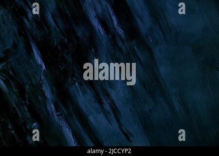 Dark blue painted abstract background, canvas texture Stock Photo