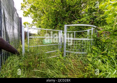 Public footpath on private land. St Briavels, Gloucestershire Stock Photo