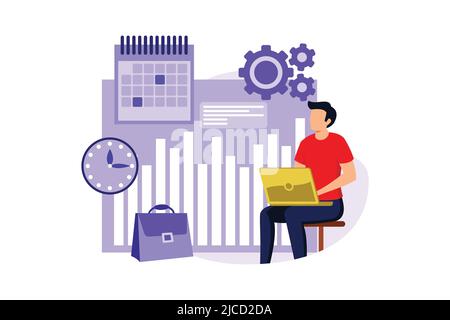Innovation management software illustration exclusive design inspiration Stock Vector