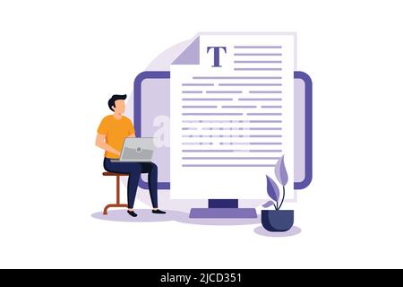 Copywriting illustration exclusive design inspiration Stock Vector