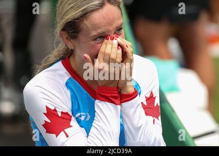 JULY 30th, 2021 - TOKYO, JAPAN: Drew Mechielsen of Canada reacts after the Cycling BMX Racing semifinals at the Tokyo 2020 Olympic Games (Photo by Mic Stock Photo