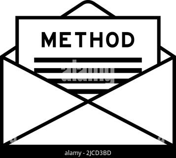 Envelope and letter sign with word method as the headline Stock Vector