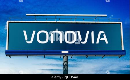 Advertisement Billboard Displaying Logo Of Vonovia Stock Photo - Alamy