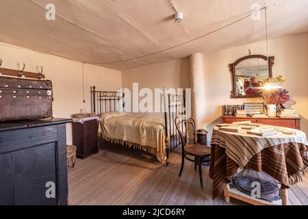 Segovia, Spain - October 9, 2017: Vintage bedroom  in a rustic house Stock Photo