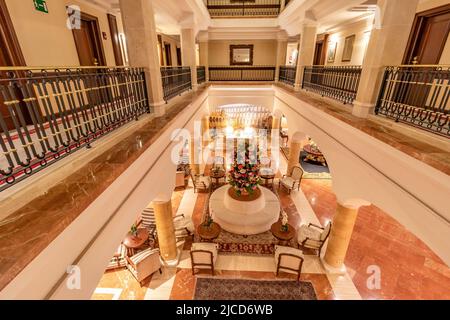 Segovia, Spain - October 08, 2017: Corridor of a luxury four stars hotel Stock Photo
