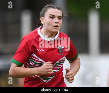 Crosskeys, UK. 12th June, 2022. Bryonie King of Wales RL, during the game in Crosskeys, United Kingdom on 6/12/2022. (Photo by Mike Jones/News Images/Sipa USA) Credit: Sipa USA/Alamy Live News Stock Photo