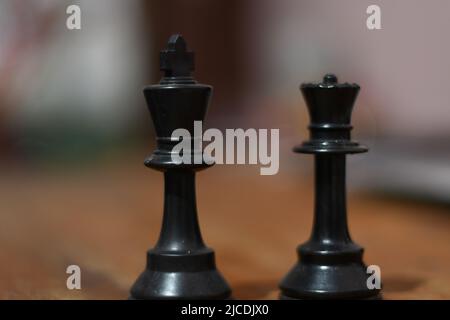 Two of the most powerful pillars in chess game. Stock Photo