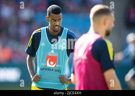 Oslo, Norway. 12th June, 2022. Alexander Isak of Sweden is warming up before the UEFA Nations League match between Norway and Sweden at Ullevaal Stadion in Oslo. (Photo Credit: Gonzales Photo/Alamy Live News Stock Photo