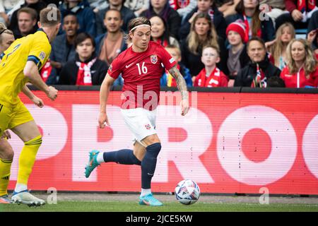 Oslo, Norway. 12th June, 2022. Patrick Berg (16) of Norway seen during the UEFA Nations League match between Norway and Sweden at Ullevaal Stadion in Oslo. (Photo Credit: Gonzales Photo/Alamy Live News Stock Photo