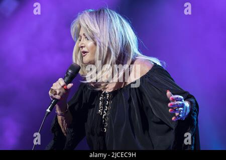 Singer Bonnie Tyler performing at the Hipodromo de la Zarzuela on 30th July 2021 in Madrid, Spain. Featuring: Bonnie Tyler Where: Madrid, Spain When: 30 Jul 2021 Credit: Oscar Gonzalez/WENN Stock Photo