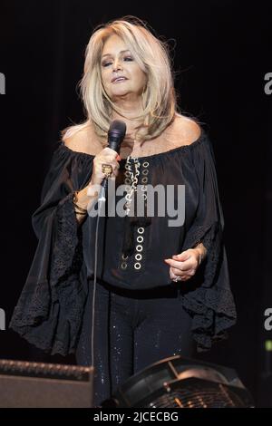 Singer Bonnie Tyler performing at the Hipodromo de la Zarzuela on 30th July 2021 in Madrid, Spain. Featuring: Bonnie Tyler Where: Madrid, Spain When: 30 Jul 2021 Credit: Oscar Gonzalez/WENN Stock Photo