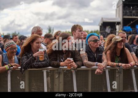 Fans at Bloodstock Open Air Festival, Catton Park, Derbyshire, UK. 12 Aug 2019. Credit: Will Tudor/Alamy Stock Photo