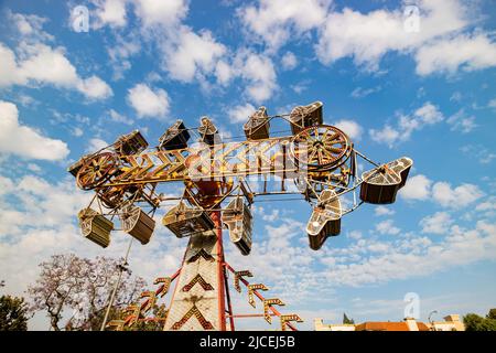 Los Angeles, MAY 17 2015 - Sunny view of the Amusement ride Stock Photo