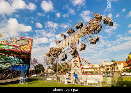 Los Angeles, MAY 17 2015 - Sunny view of the Amusement ride Stock Photo