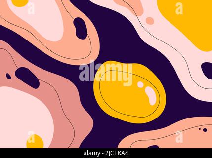 Abstract doodle template design decorative style artwork. Overlapping style of artwork background. Vector Stock Vector
