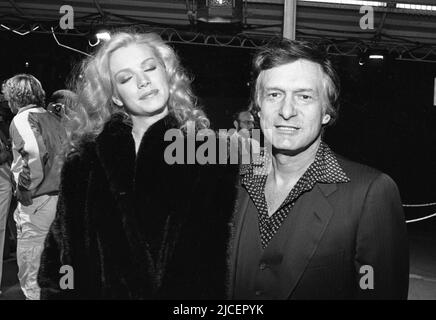 Shannon Tweed and Hugh Hefner April 18, 1982 Credit: Ralph Dominguez ...