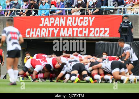 Tokyo, Japan. 11th June, 2022. General view Rugby : JAPAN RUGBY CHARITY MATCH 2022 between EMERGING BLOSSOMS 31-12 TONGA SAMURAI XV at Prince Chichibu Memorial Stadium in Tokyo, Japan . Credit: AFLO SPORT/Alamy Live News Stock Photo