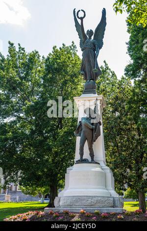 Confederate Soldiers Monument on the grounds of the Arkansas State Capitol in Little Rock, Arkansas. (USA) Stock Photo