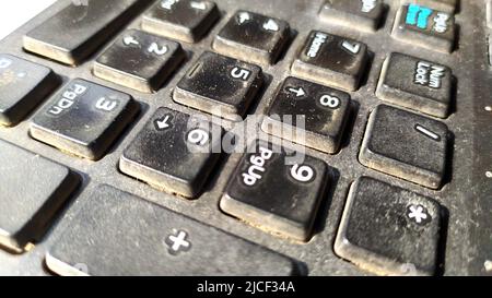 BLACK COLOR COMPUTER KEYBORDS WITH LETTERS Stock Photo