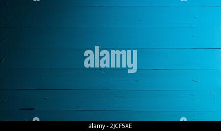 Old wooden wall painted in turquoise. light blue wood floor texture Stock Photo