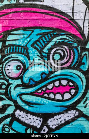 England, London, Shoreditch, Brick Lane, Street Art Stock Photo