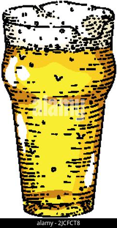 beer cup sketch hand drawn vector Stock Vector