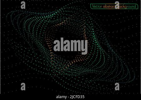 digital futuristic circuit technology stock vector illustration, abstract sci-fi interface concept with dots and gradient lines Stock Vector