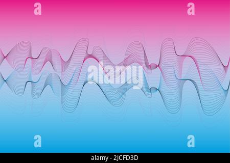 digital futuristic circuit technology stock vector illustration, abstract sci-fi interface concept with dots and gradient lines. Stock Vector