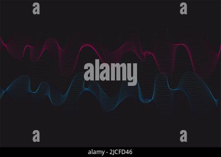 digital futuristic circuit technology stock vector illustration, abstract sci-fi interface concept with dots and gradient lines. Stock Vector