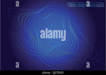 digital futuristic circuit technology stock vector illustration, abstract sci-fi interface concept with dots and gradient lines Stock Vector