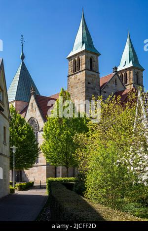 Germany, Senden (Westphalia), Muensterland, Westphalia, North Rhine-Westphalia, NRW, Senden-Boesensell, Catholic Parish Church of St. John the Baptist, Gothic Revival Stock Photo
