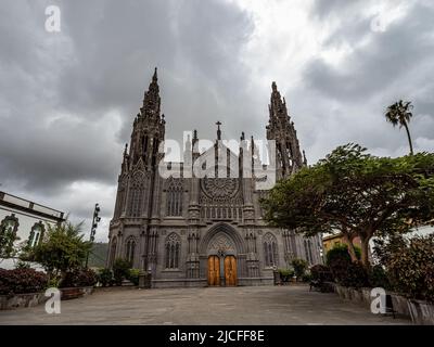 San Juan Bautista Church at Arucas, Gran Canaria Island, Canary Islands, Spain in Europe Stock Photo