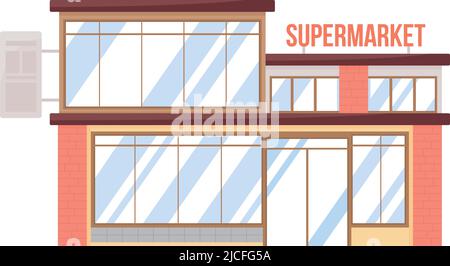 Supermarket semi flat color vector object Stock Vector