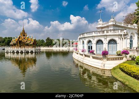 Bang Pa-In, Royal Family Summer Palace, Chao Phraya River, Phra Nakhon Si Ayutthaya Province, Thailand Stock Photo