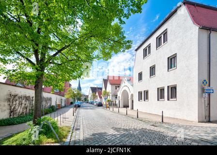 Town house Lechner Bräu, old brewery, town house, house facade, architecture, village view, Baunach, Franconia, Germany, Europe, Stock Photo