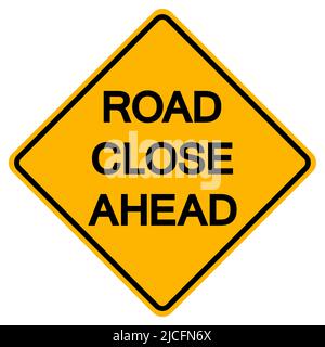 Road Lane Closed Traffic Road Symbol Sign Isolate on White Background,Vector Illustration Stock Vector