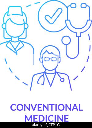 Conventional medicine blue gradient concept icon Stock Vector