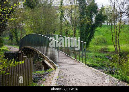 Laves bridge over the Nette, Derneburg, Lower Saxony, Germany Stock Photo