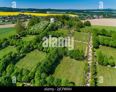 God's field and manorial garden in Herrnhut Stock Photo