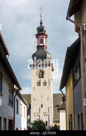 Germany, Hesse, Rheingau, Rüdesheim, St. Jacobus church Stock Photo